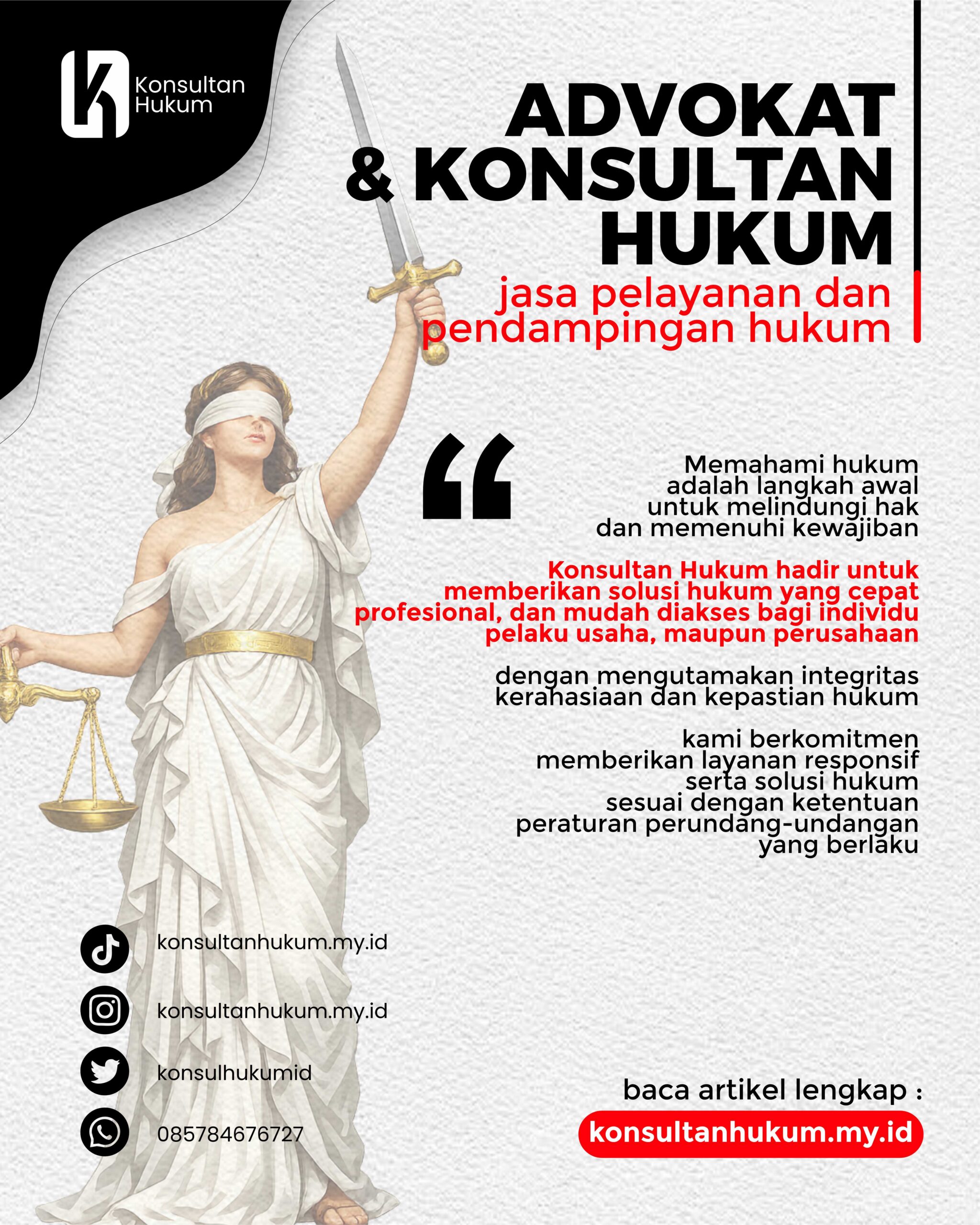 Jasa Pelayanan dan Pendampingan Hukum Konsultan Hukum